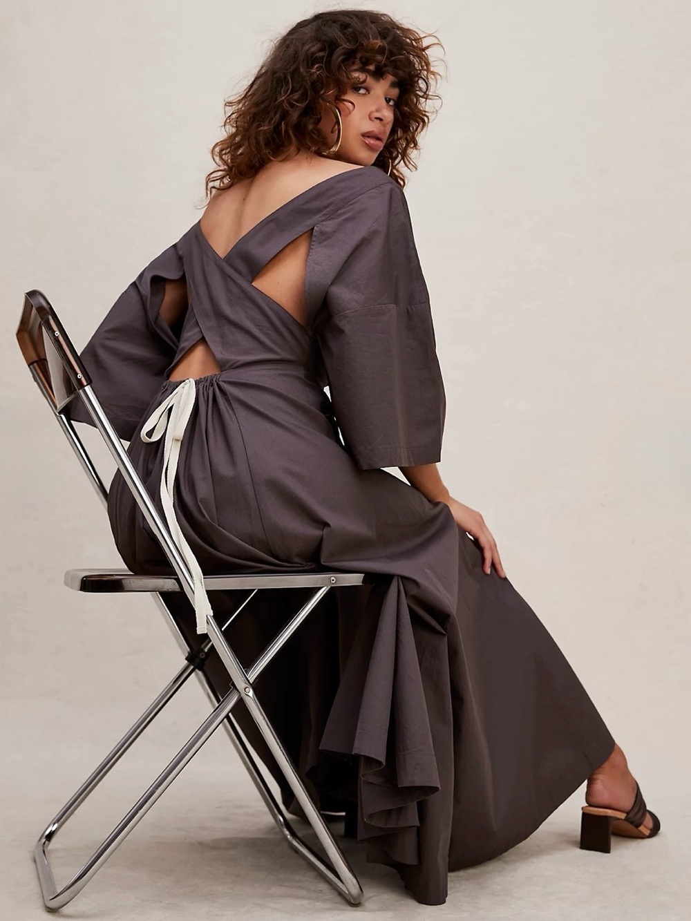 Free People Find Me Here Midi Dress Size M/L - Picture 12 of 13